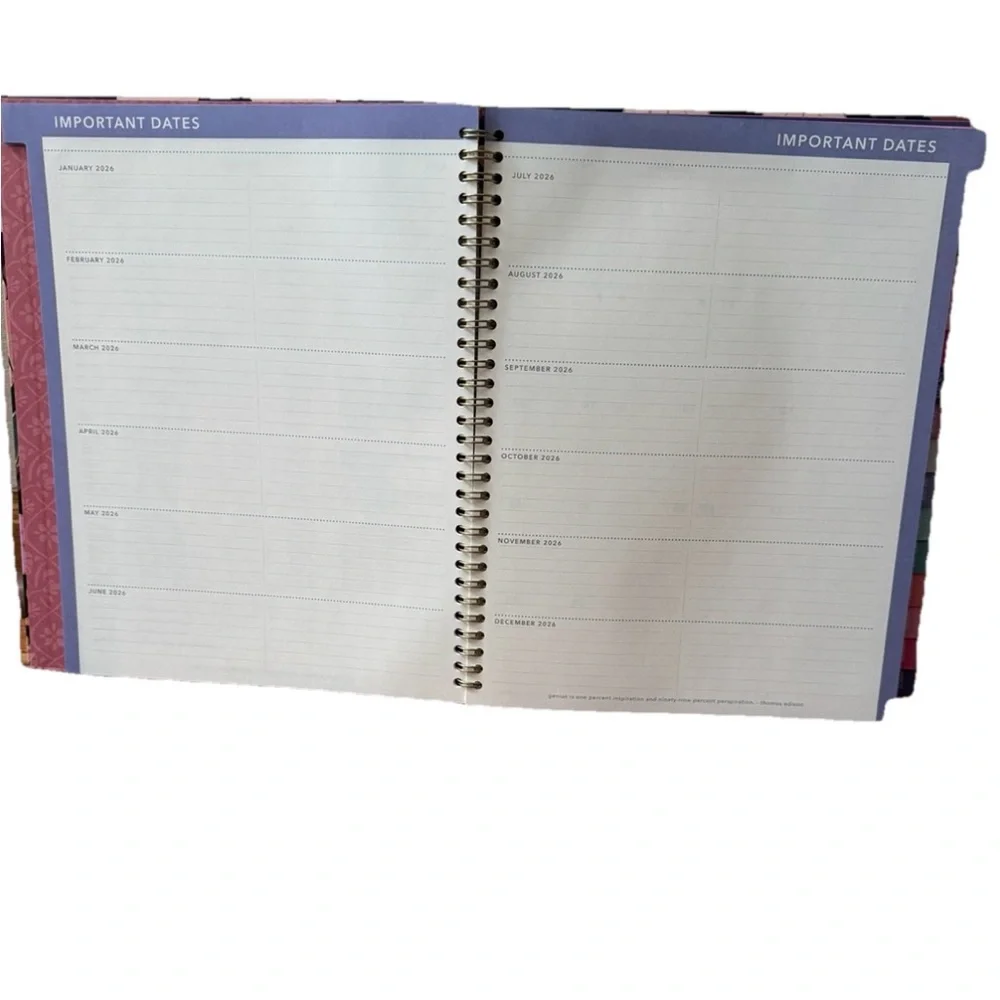 Clementine Paper inc 12-month Large Size Planner Pear design Jan- Dec 2026 Hard